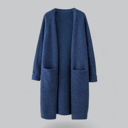 Damen Strickjacke Offen Vorne Warm