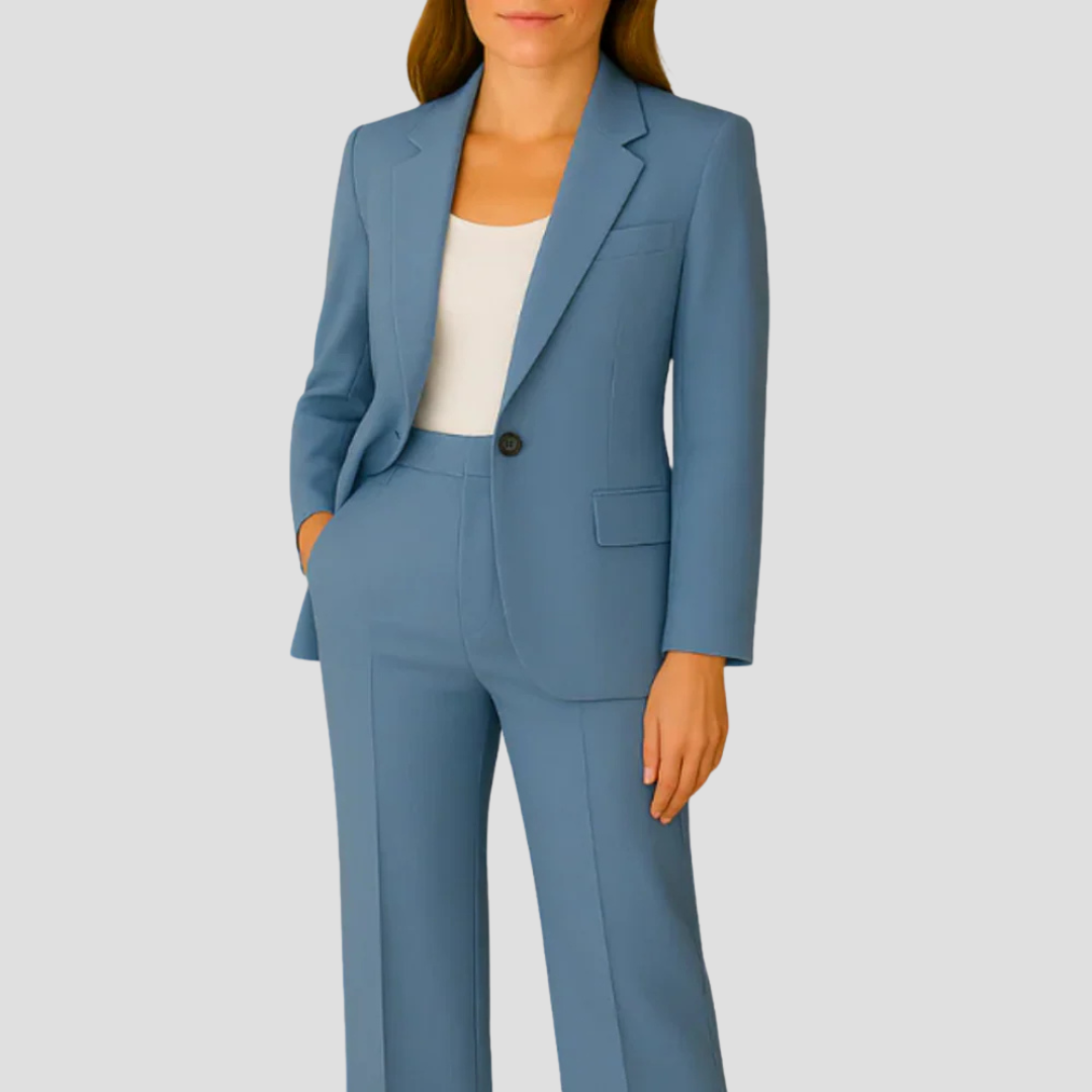 Damen Business-Anzug Set Langblazer Hose