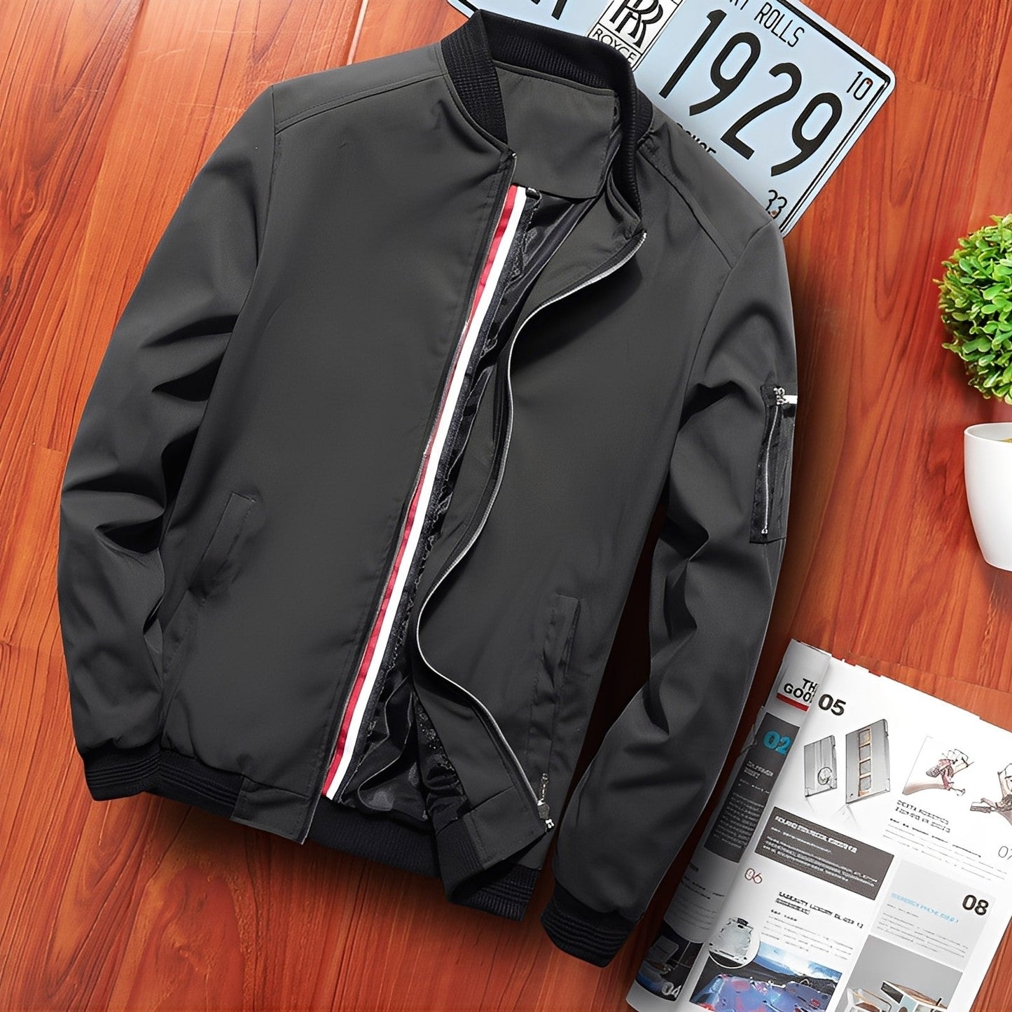Stilvolle Herren Bomberjacke Modern Design