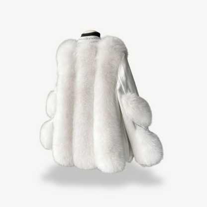 Kunstpelz Mantel Damen Lang Elegant - IdealeKleiden