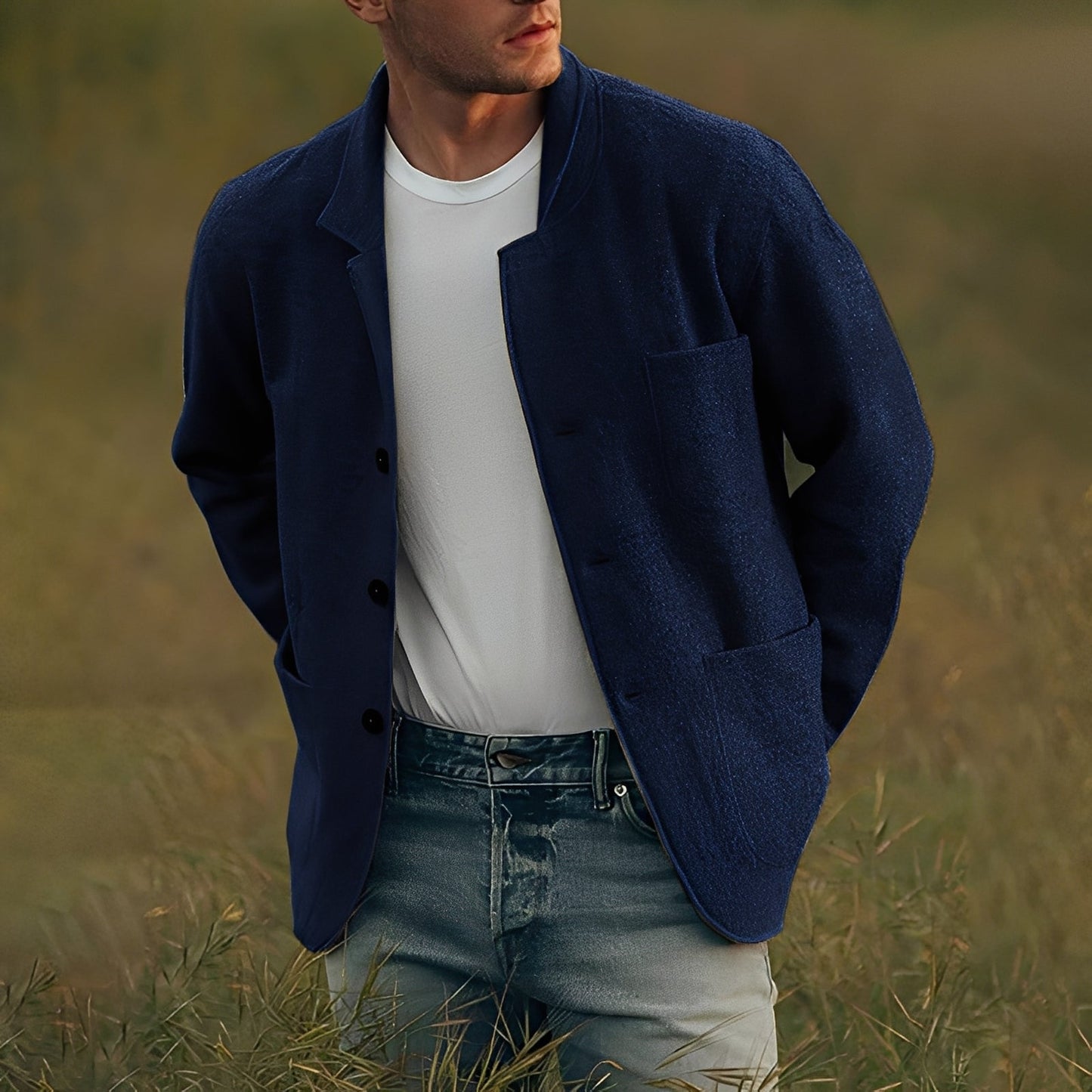 Herrenjacke Klassisch mit Taschen und Style