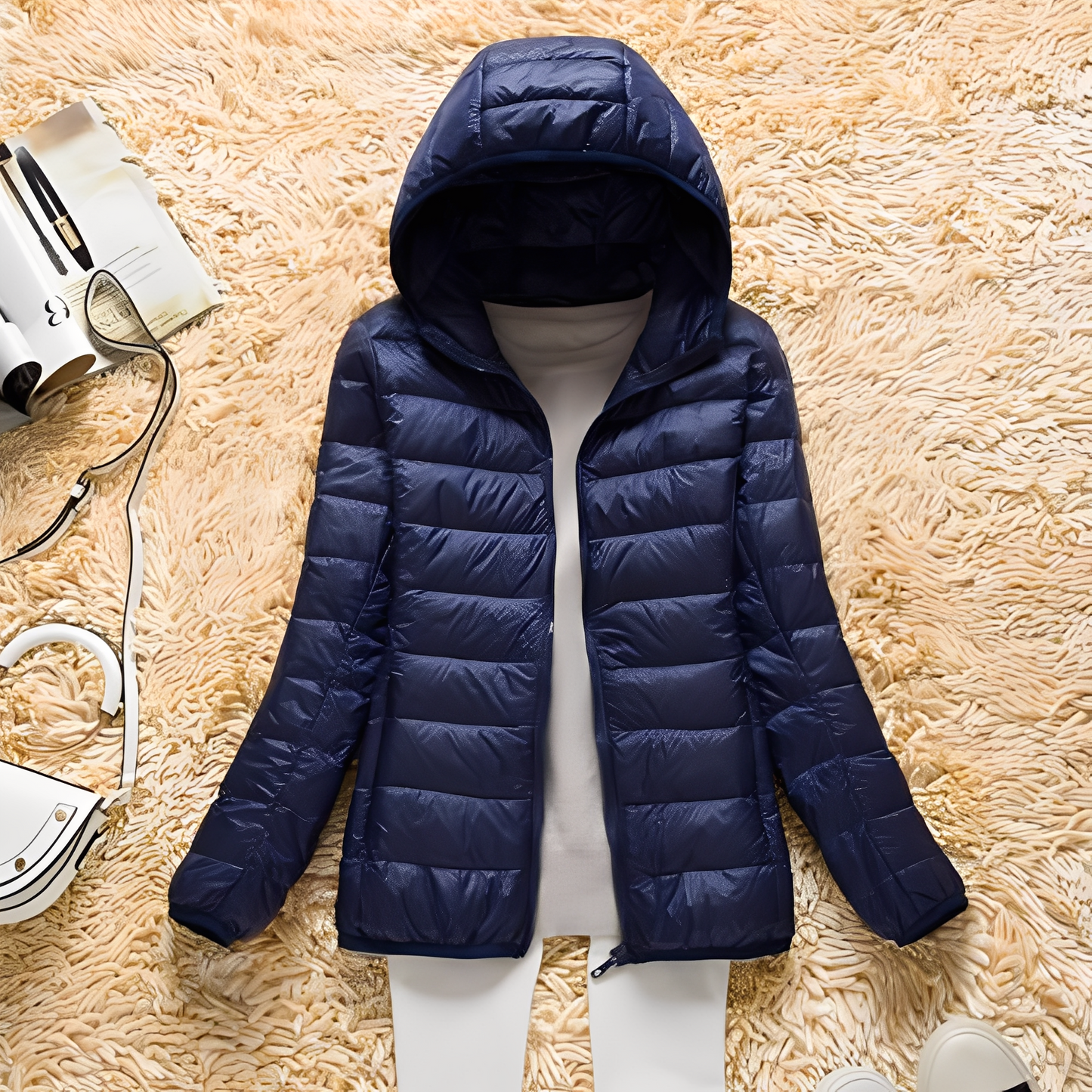 Schmale Damen Daunenjacke Bequem Warm