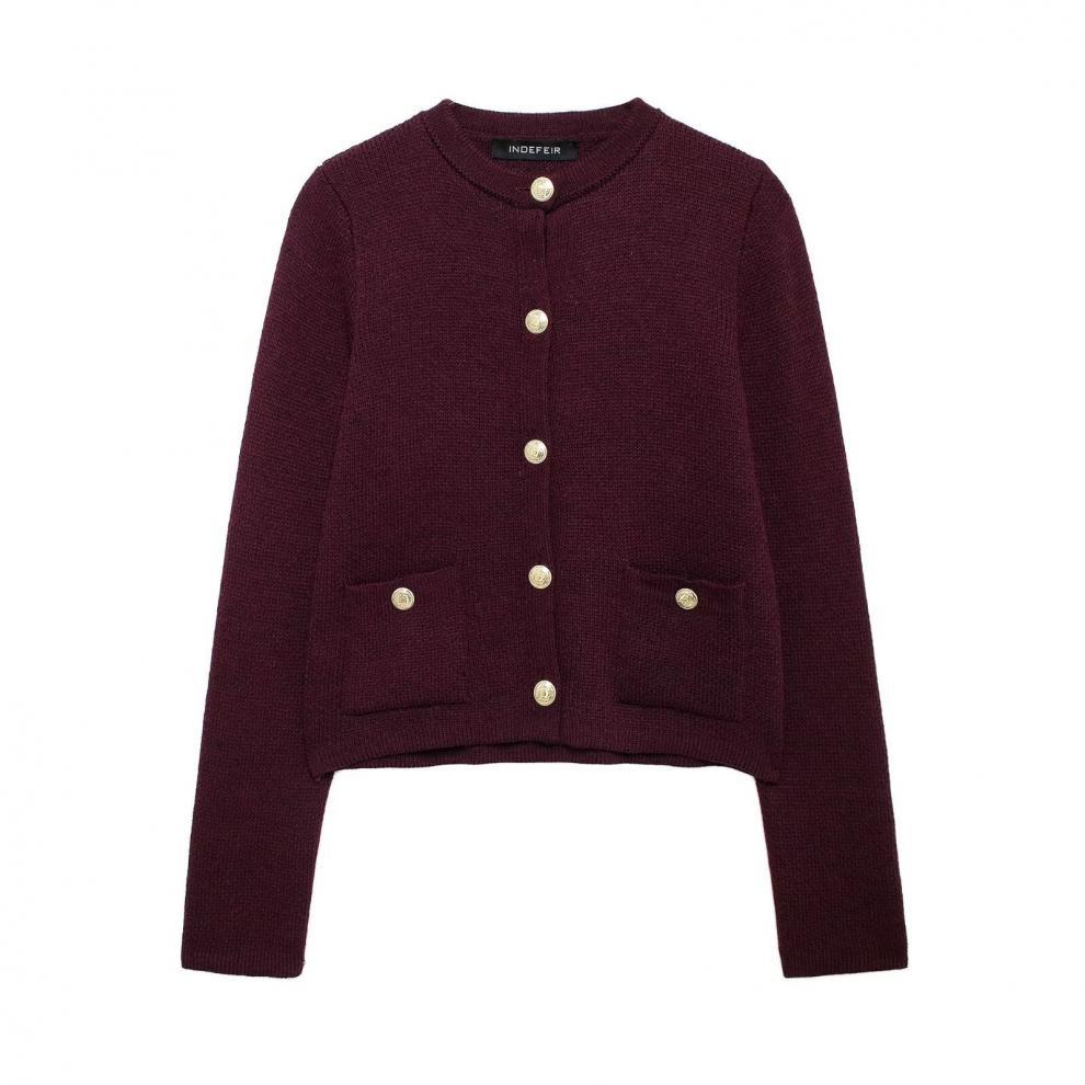 Stylischer Damen Cardigan mit Goldknöpfen