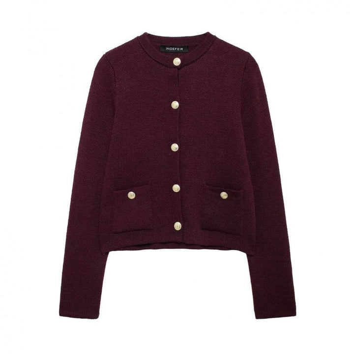 Stylischer Damen Cardigan mit Goldknöpfen