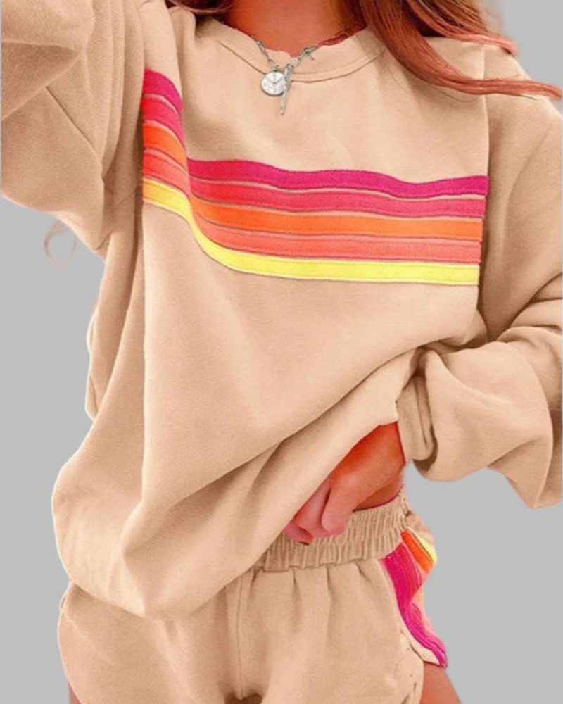 Gestreiftes Damen Pyjama Set