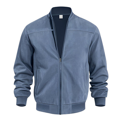 Männer Lederjacke Elegant Wildleder