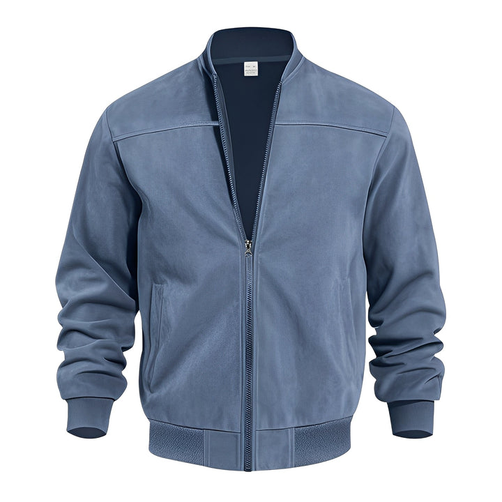Männer Lederjacke Elegant Wildleder