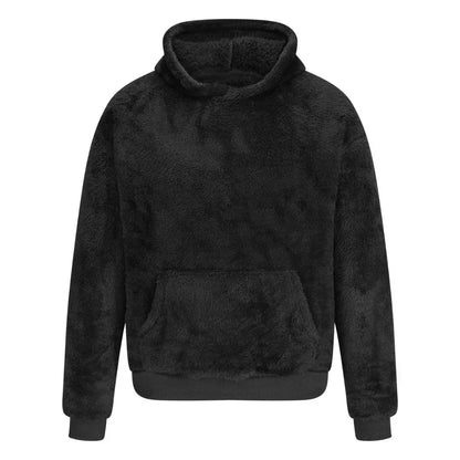 Weicher Flauschpullover mit Kapuze