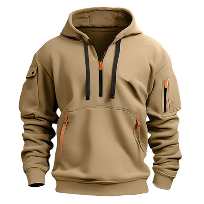 Herren Kapuzenpullover Sportlich Mit Reißverschluss - IdealeKleiden