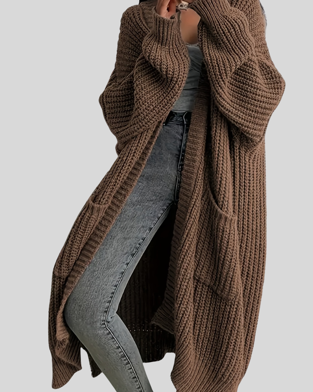 Eleganter Damen Cardigan Lang