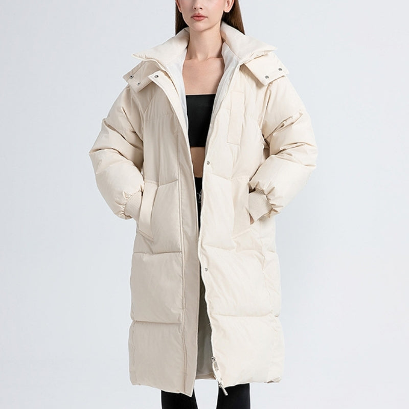 Lange Winterjacke Damen Daunenjacke