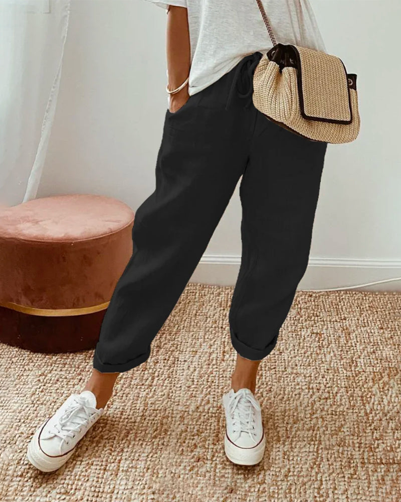 Helga | Elegante Leinenhose Sommer