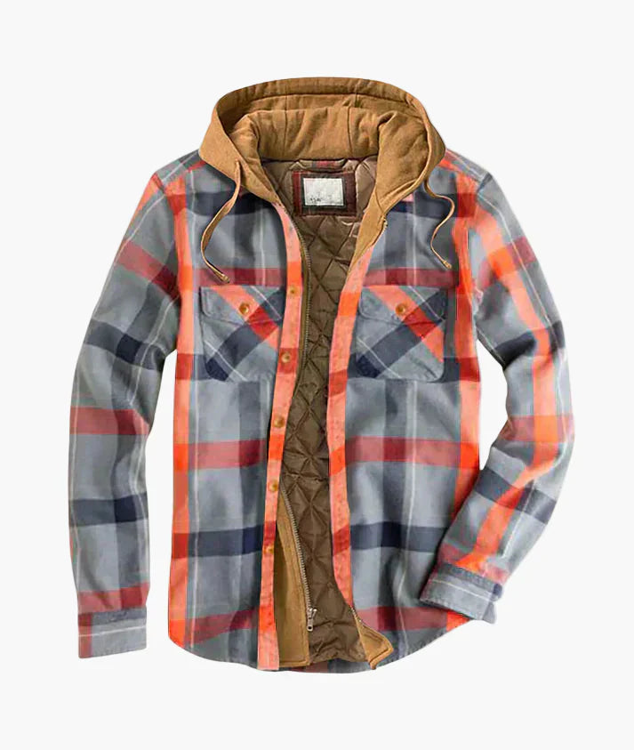 Herren Flanelljacke Kariert Mit Kapuze - Moderner Winterstyle