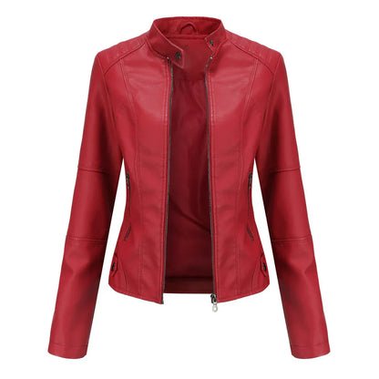 Lederjacke Damen Slim Fit Elegant