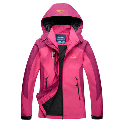 Praktische Damen Outdoorjacke Wasserabweisend - IdealeKleiden