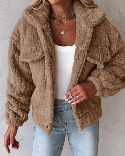 Kurze Damenjacke Warm Plüsch Winter