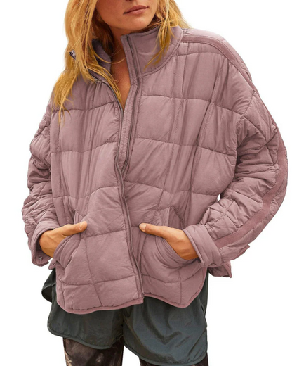 Leichte Pufferjacke Kompakt Reißverschluss Damen
