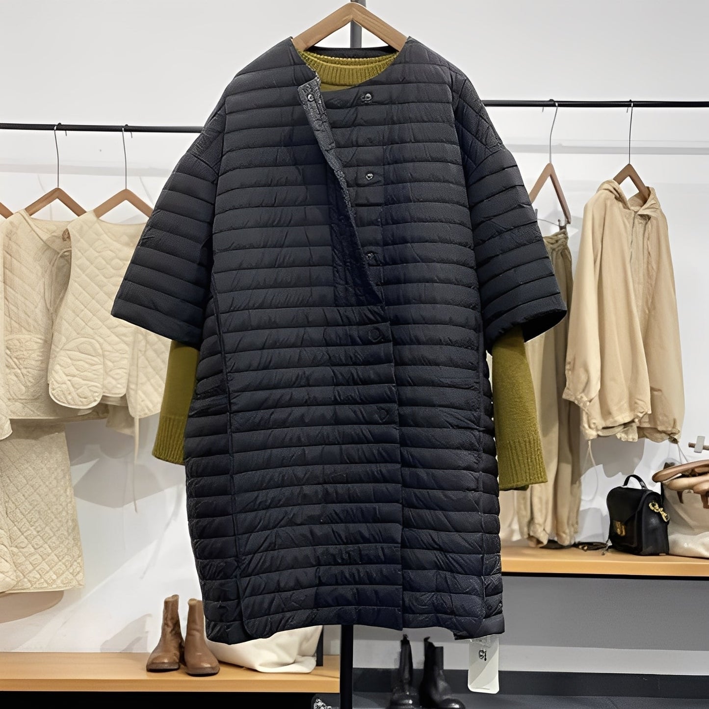 Großer Frauenmantel Lässig Oversized Design