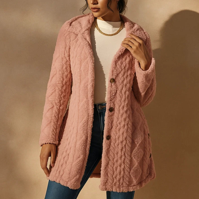Weicher Plüschmantel Damen Nova Style