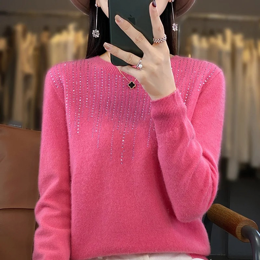Damenschwitzerpullover Weich Glitzernd - IdealeKleiden