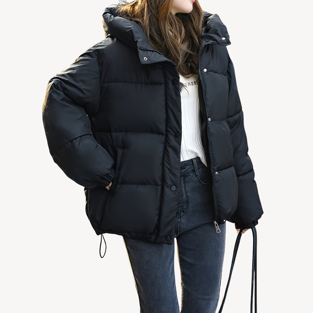 Damen Hoodie Pufferjacke Warm