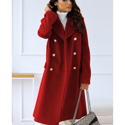 Damen Wintermantel Lang Warm Und Elegant