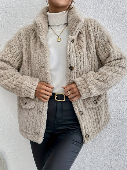 Weiche Teddyjacke Damenschal