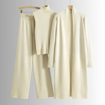 Elegantes Frauenkleid 3-Teil Set