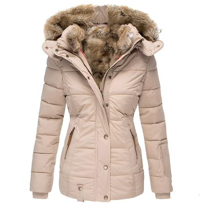 Elegantes Damenjacken | Schlankes Winterjacket mit Pelzkragen - IdealeKleiden