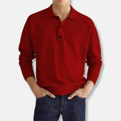 Herren Pullover Polokragen Baumwolle