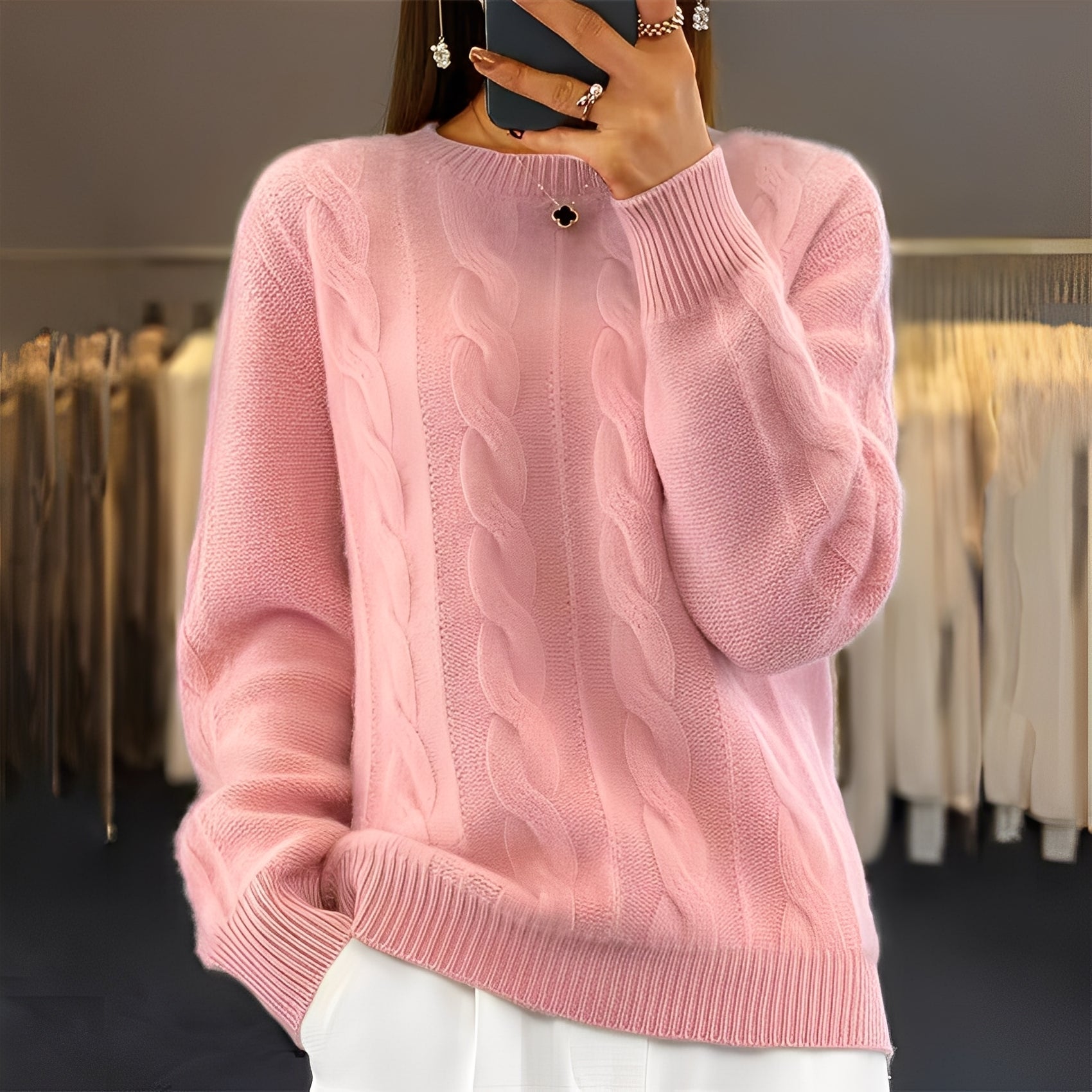 Eleganter Damenpullover Zeitlose Mode - IdealeKleiden