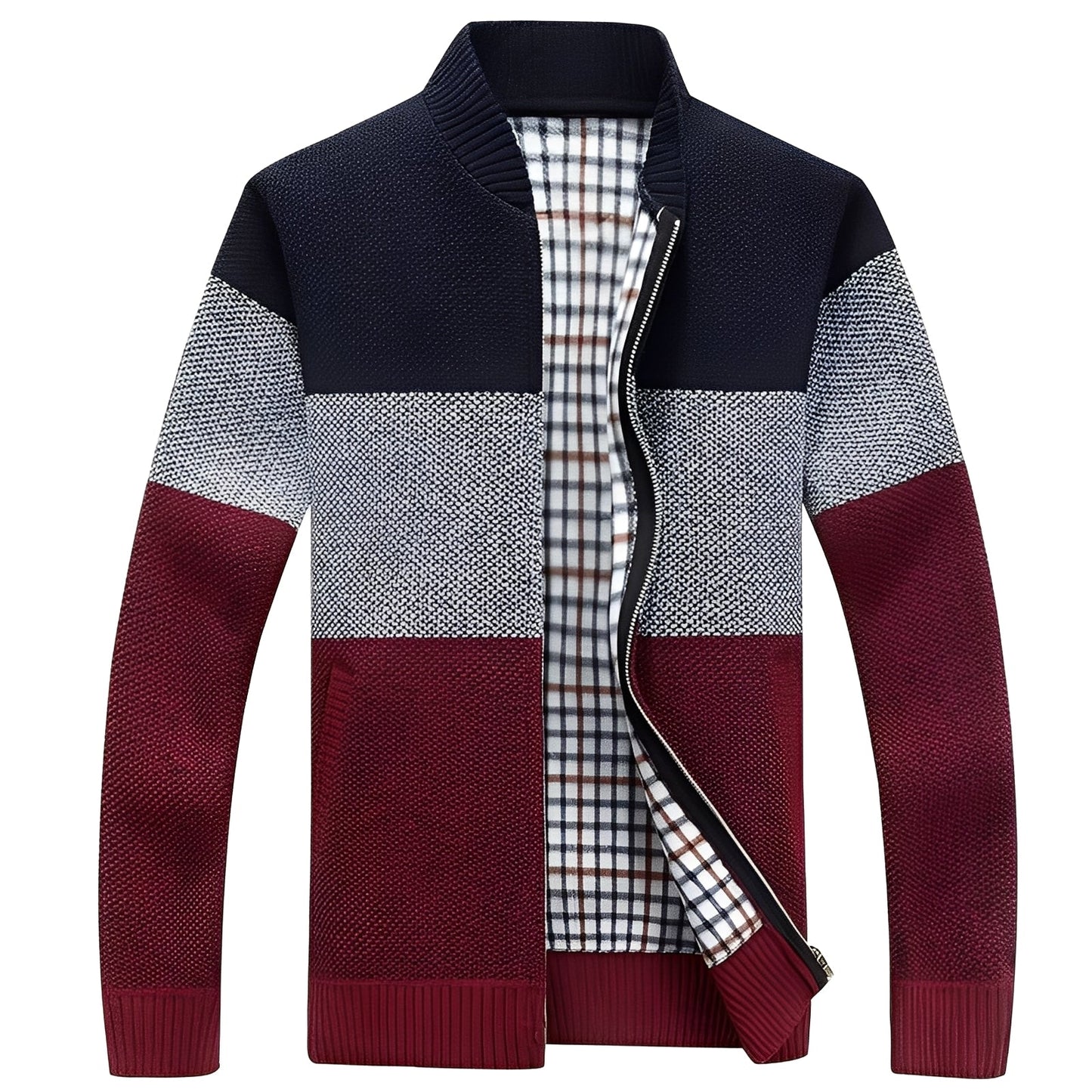Herren Cardigan Elegant Fleece Innenfutter