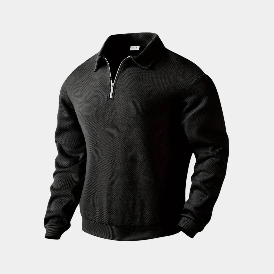 Herren Pullover Halbzipper Stehkragen Modern