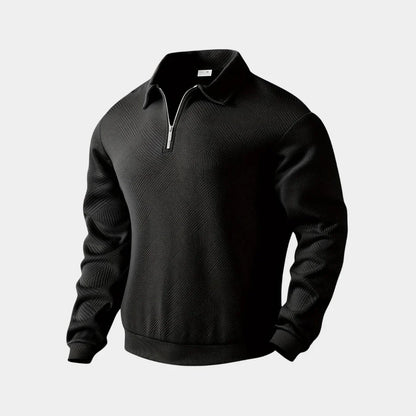 Herren Pullover Halbzipper Stehkragen Modern