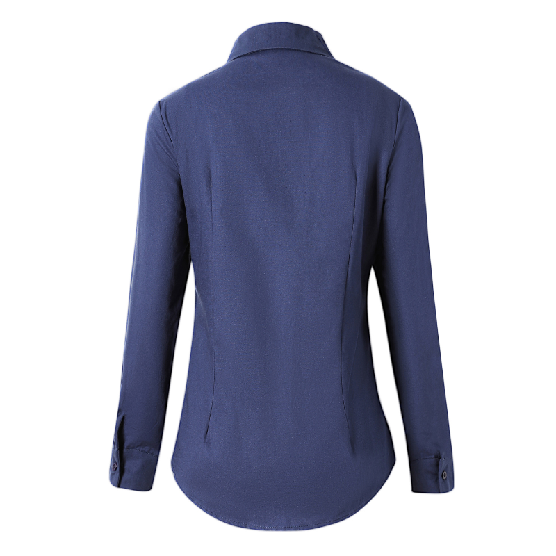 Elegante Damenbluse Langärmlig Klassisch - IdealeKleiden