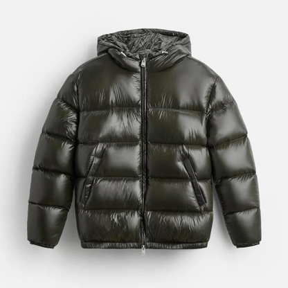 Herren Steppjacke Kurz Modisch Voluminös