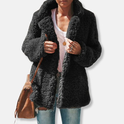 Weicher Fleece Mantel Oversized Teddy Design