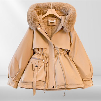 Damen Daunenjacke Warm Abnehmbarer Kragen