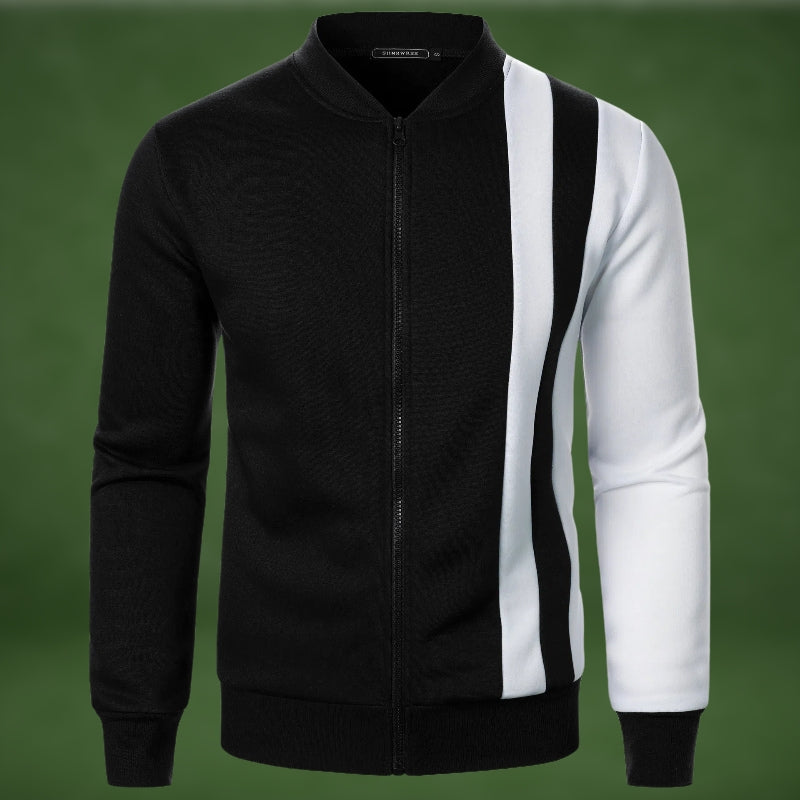 Sportliches Sweatshirt Reißverschluss Polyester Mix - IdealeKleiden