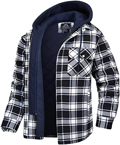 Stylische Herrenjacke - Lässig Kariert Dick