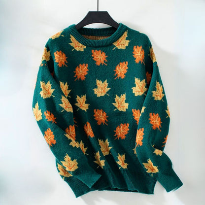 Herbststrickpullover Gemütlich Gold