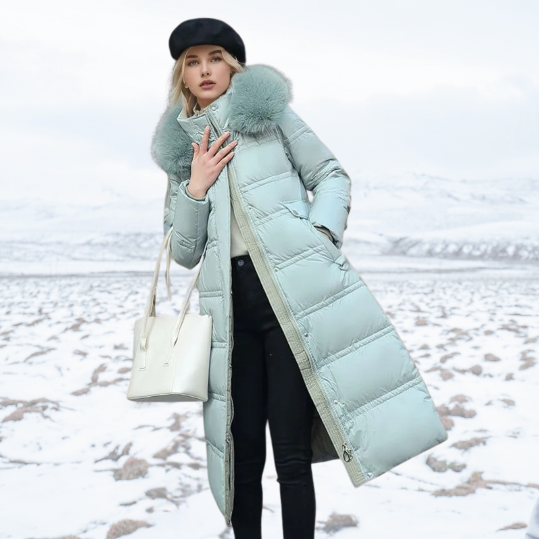 Winterkleid Frauen Langärmlig Tailliert