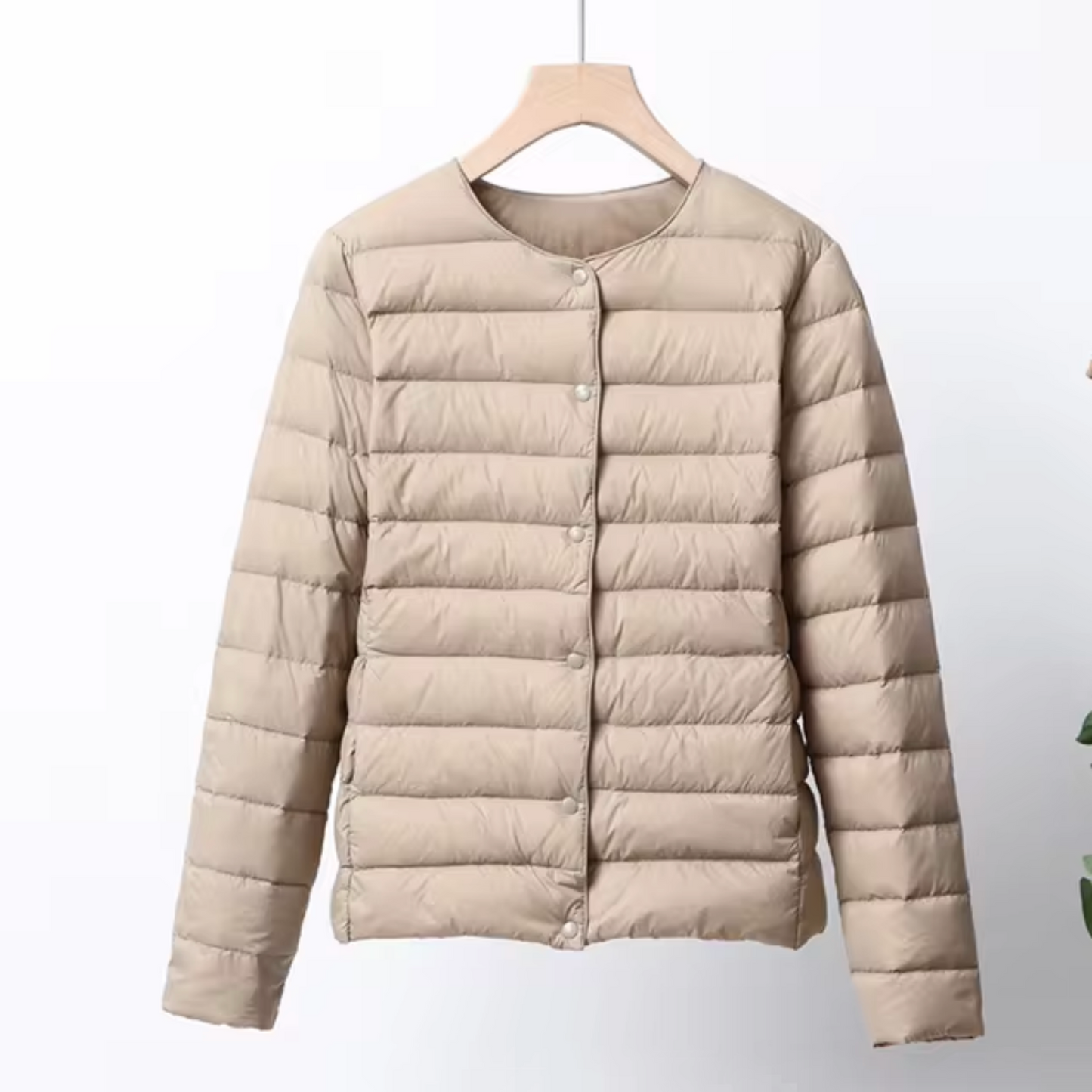 Leichte Damenjacke | Wasserdichte Pufferjacke Ohne Kragen