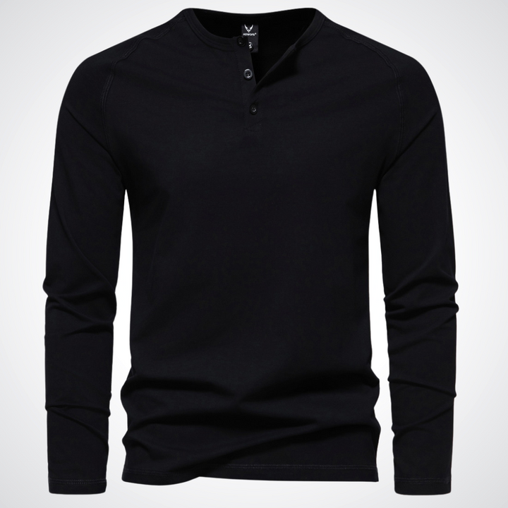 Herren T-Shirt Exklusiv Knopfverschluss Elegant