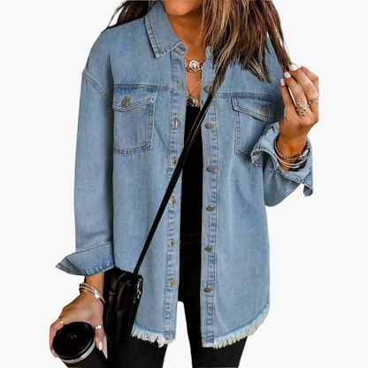 Lässige Vintage Jeansjacke Freizeit Alltag