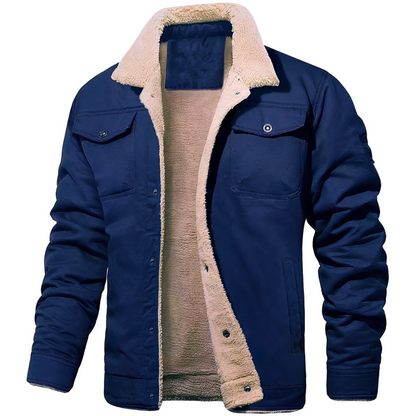 Herren Winterjacke Warm Gefüttert Outdoor
