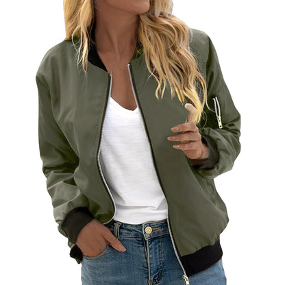 Stylische Frauen-Bomberjacke Retro-Chic