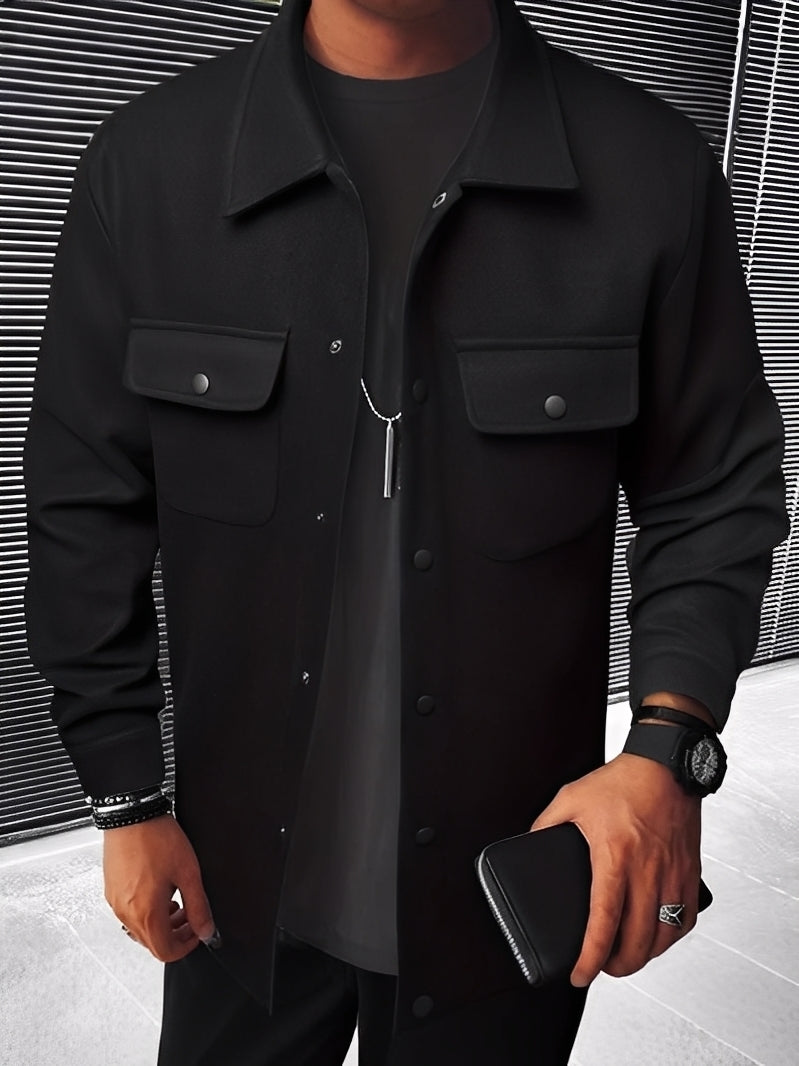 Herren Jacke Kariert Bequem Mit Taschen