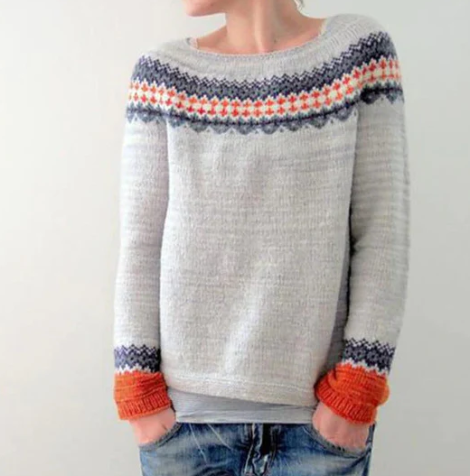Damen Pullover Retro Stil