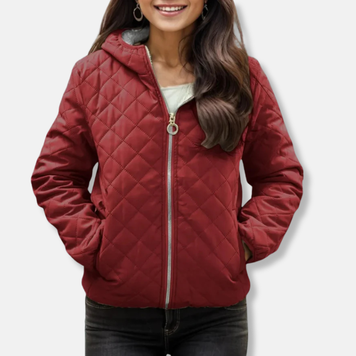 Gepolsterte Winterjacke Damen Lockere Passform Kapuze